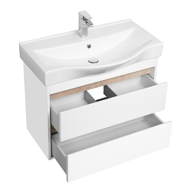 Тумба под раковину Aquaton Нортон 80 1A248901NT010 подвесная Белая глянцевая, купить, цена, заказать, магазин, доставка, скидка, промокод, купить, цена, заказать, магазин, доставка, скидка, промокод