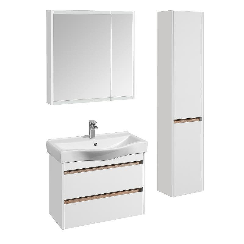 Тумба под раковину Aquaton Нортон 80 1A248901NT010 подвесная Белая глянцевая, купить, цена, заказать, магазин, доставка, скидка, промокод, купить, цена, заказать, магазин, доставка, скидка, промокод