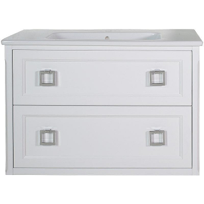 Тумба под раковину ASB-Woodline Рома 100П 10852 подвесная Белая