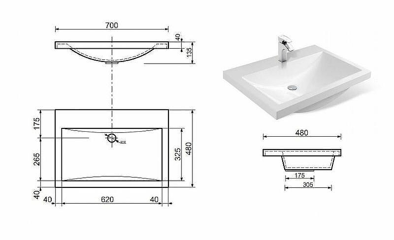 Тумба с раковиной Эстет Monaco 70 ФР-00002265 Белая, купить, цена, заказать, магазин, доставка, скидка, промокод, купить, цена, заказать, магазин, доставка, скидка, промокод