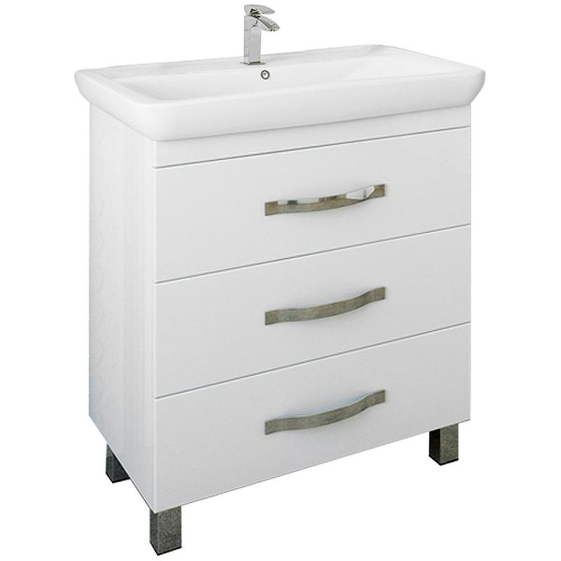 Тумба под раковину Sanflor Одри 80/2 Н0000001104 Белая, купить, цена, заказать, магазин, доставка, скидка, промокод, купить, цена, заказать, магазин, доставка, скидка, промокод