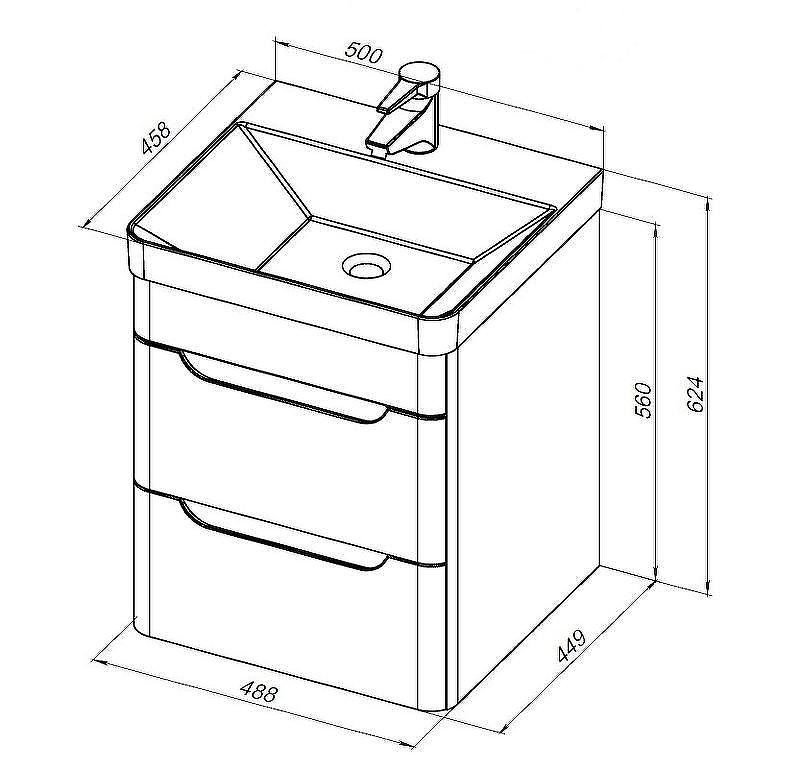 Тумба под раковину Aquanet София 50 274171 подвесная Белый глянец, купить, цена, заказать, магазин, доставка, скидка, промокод, купить, цена, заказать, магазин, доставка, скидка, промокод