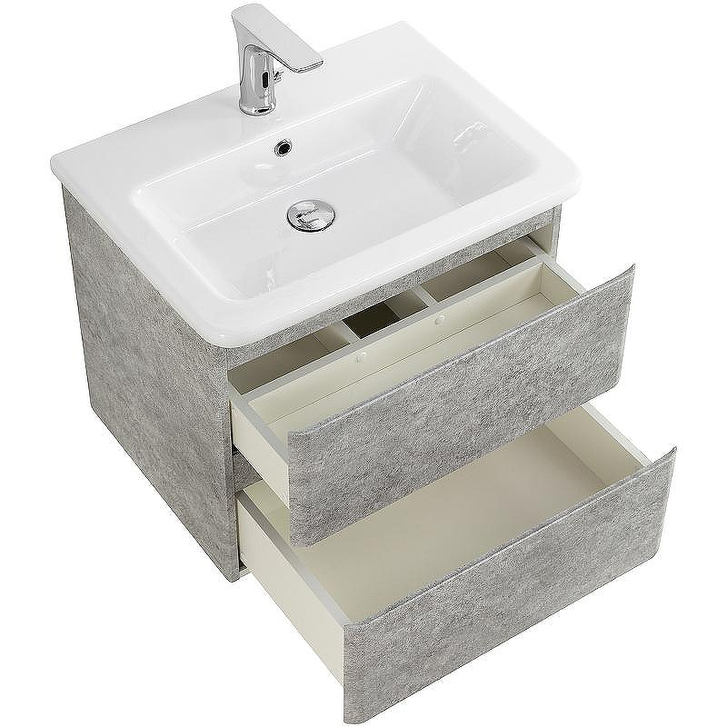 Тумба под раковину BelBagno 60 ALBANO-CER-600-2C-SO-CVG подвесная Cemento Verona Grigio, купить, цена, заказать, магазин, доставка, скидка, промокод, купить, цена, заказать, магазин, доставка, скидка, промокод