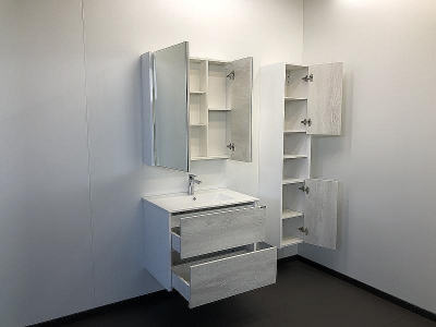 Зеркальный шкаф Comforty Женева 75 00004137096 Дуб белый