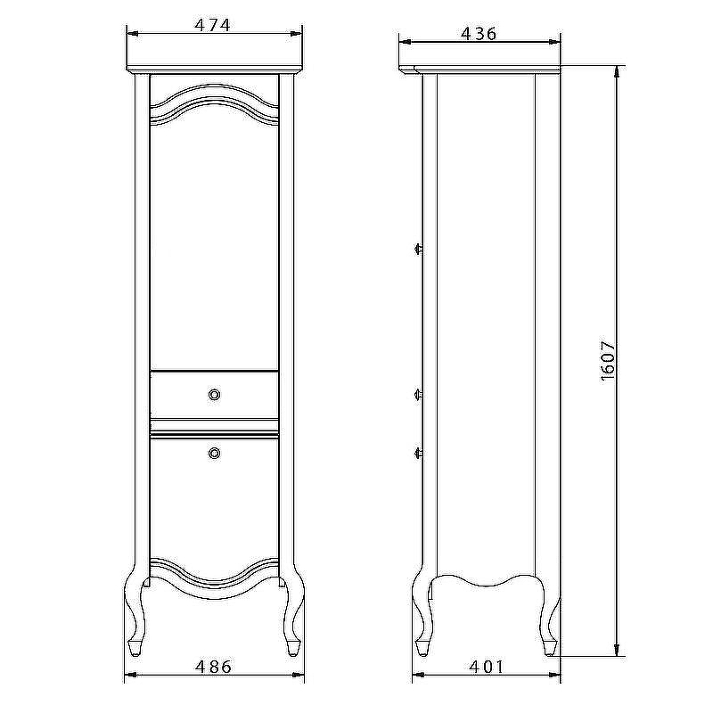 Шкаф пенал Migliore Impero 48 L 26649 Бежевый, купить, цена, заказать, магазин, доставка, скидка, промокод, купить, цена, заказать, магазин, доставка, скидка, промокод