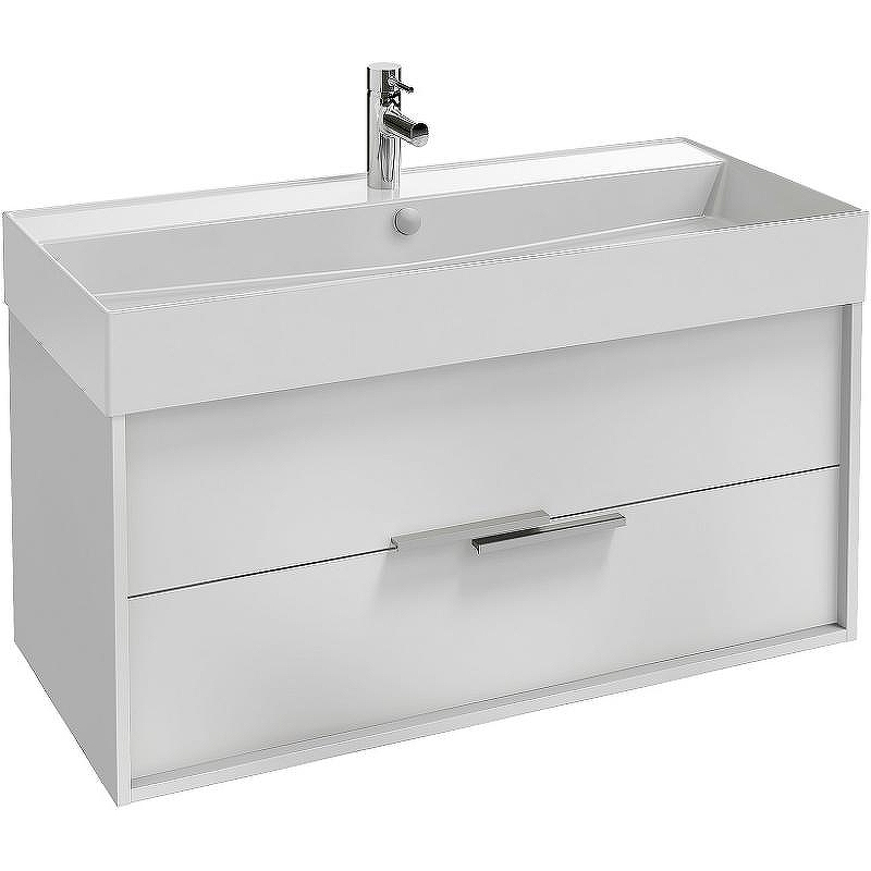 Тумба под раковину Jacob Delafon Vivienne 100 EB1668-J5-J5 подвесная Белая глянцевая, купить, цена, заказать, магазин, доставка, скидка, промокод, купить, цена, заказать, магазин, доставка, скидка, промокод