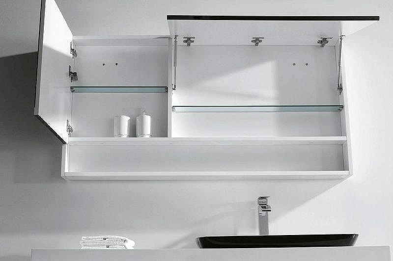 Зеркальный шкаф Orans BC-6019-1200R 120 601912RЗ Белый Черный, купить, цена, заказать, магазин, доставка, скидка, промокод, купить, цена, заказать, магазин, доставка, скидка, промокод