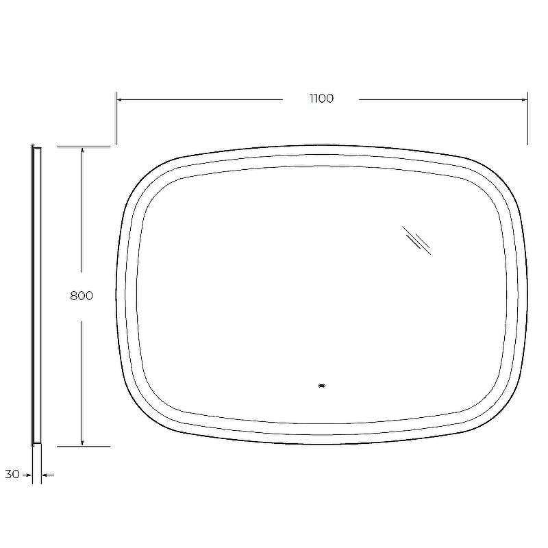 Зеркало Cezares Molveno 110 CZR-SPC-MOLVENO-1100-800-MOV с подсветкой с сенсорным выключателем и датчиком движения, купить, цена, заказать, магазин, доставка, скидка, промокод, купить, цена, заказать, магазин, доставка, скидка, промокод