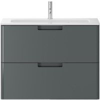 Тумба с раковиной Creto Bravo 80 22-BrG80 подвесная Серая, купить, цена, заказать, магазин, доставка, скидка, промокод, купить, цена, заказать, магазин, доставка, скидка, промокод