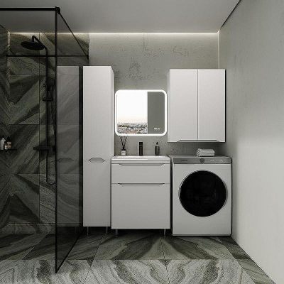 Тумба под раковину Style Line Марелла 60 Люкс Plus СС-00002395 Белый матовый антискрейтч