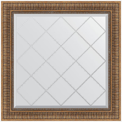 Зеркало Evoform Exclusive-G 87х87 BY 4326 с гравировкой в багетной раме - Бронзовый акведук 93