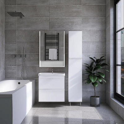 Шкаф пенал VIANT Мальта 30 VMAL300BEL-PEN Белый