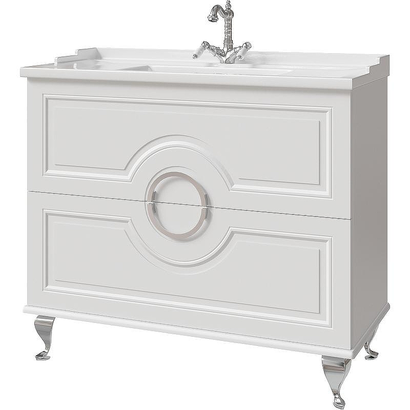 Тумба под раковину Caprigo Valletta 100 35319-SF027 Белая матовая, купить, цена, заказать, магазин, доставка, скидка, промокод, купить, цена, заказать, магазин, доставка, скидка, промокод