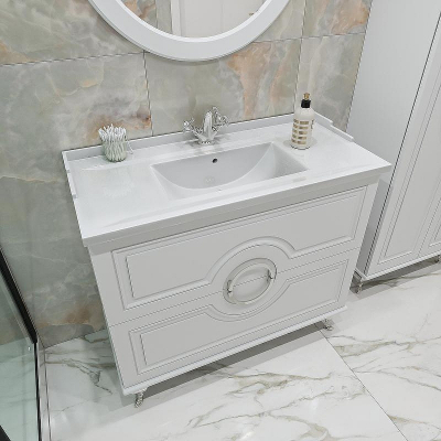 Тумба под раковину Caprigo Valletta 100 35319-SF027 Белая матовая