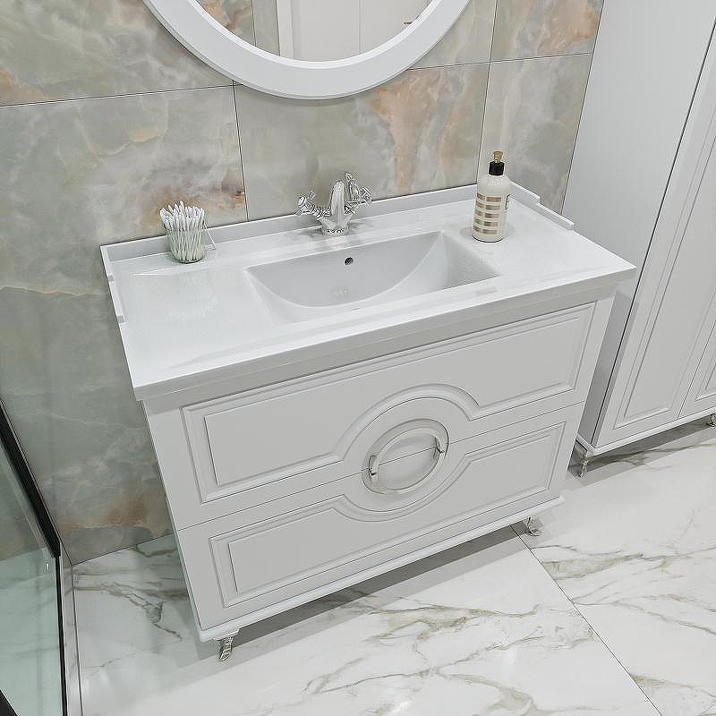 Тумба под раковину Caprigo Valletta 100 35319-SF027 Белая матовая, купить, цена, заказать, магазин, доставка, скидка, промокод, купить, цена, заказать, магазин, доставка, скидка, промокод