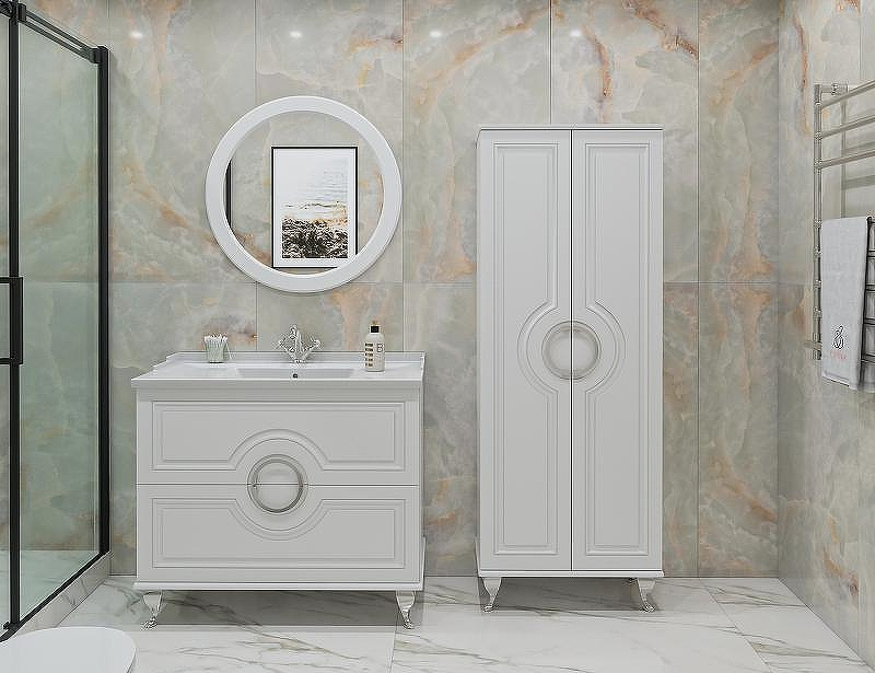 Тумба под раковину Caprigo Valletta 100 35319-SF027 Белая матовая, купить, цена, заказать, магазин, доставка, скидка, промокод, купить, цена, заказать, магазин, доставка, скидка, промокод