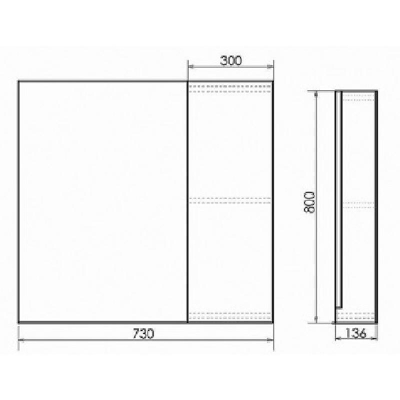 Зеркало со шкафом Comforty Кельн 75 00004149061 Дуб темный, купить, цена, заказать, магазин, доставка, скидка, промокод, купить, цена, заказать, магазин, доставка, скидка, промокод