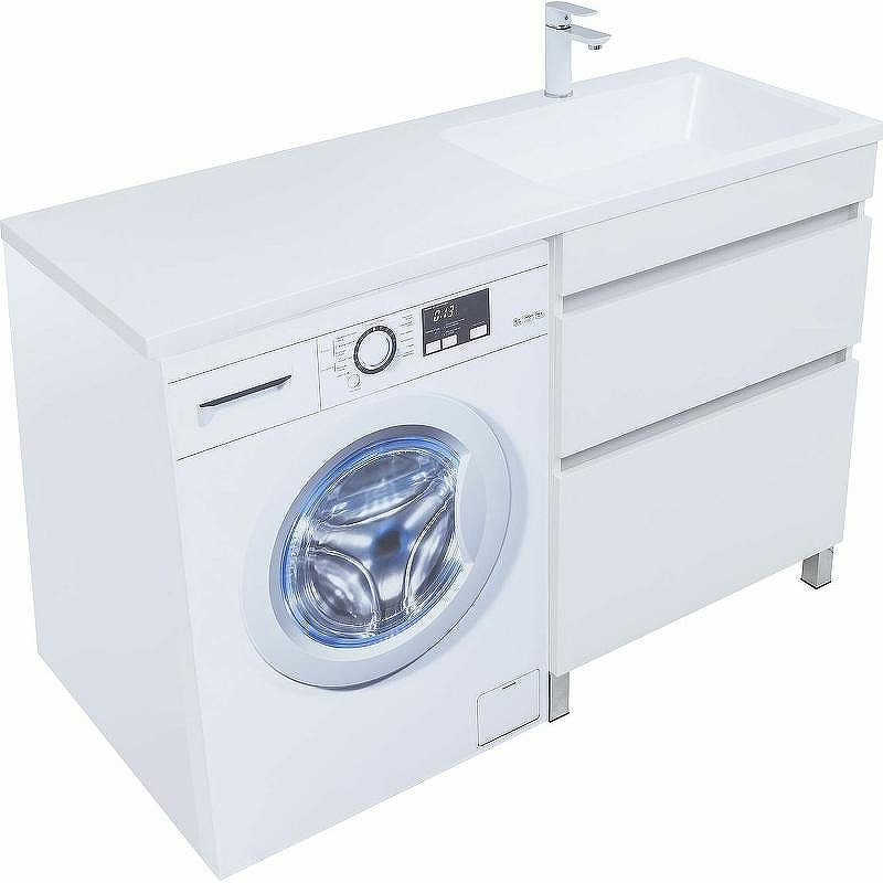 Тумба под раковину Aquanet Вега 130 329125 Белый глянец, купить, цена, заказать, магазин, доставка, скидка, промокод, купить, цена, заказать, магазин, доставка, скидка, промокод