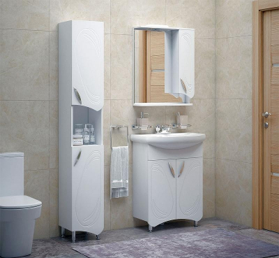 Зеркало со шкафом Corozo Кентис 60 SD-00000288 с подсветкой Белое