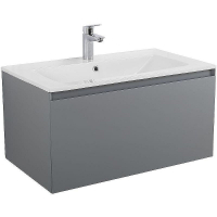 Тумба под раковину Art&Max Latina 80 AM-Latina-800-1C-SO-GM подвесная Серая матовая, купить, цена, заказать, магазин, доставка, скидка, промокод, купить, цена, заказать, магазин, доставка, скидка, промокод