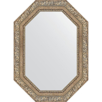 Зеркало Evoform Octagon 55x75 BY 7149 в багетной раме - Виньетка античное серебро 85, купить, цена, заказать, магазин, доставка, скидка, промокод, купить, цена, заказать, магазин, доставка, скидка, промокод