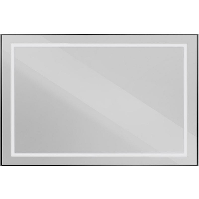 Зеркало BelBagno Kraft 120 SPC-KRAFT-1200-800-SENS-NERO с подсветкой Черное с сенсорным выключателем