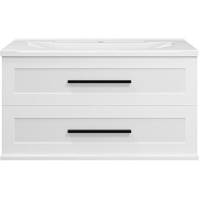 Тумба с раковиной Misty Модерн 100 УТ000024630 подвесная Белая матовая