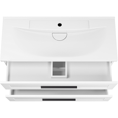 Тумба с раковиной Misty Модерн 100 УТ000024630 подвесная Белая матовая