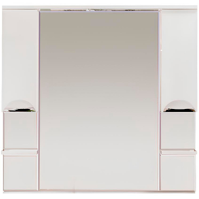 Зеркало со шкафом Misty София 100 П-Соф02100-011Св с подсветкой Белое глянцевое