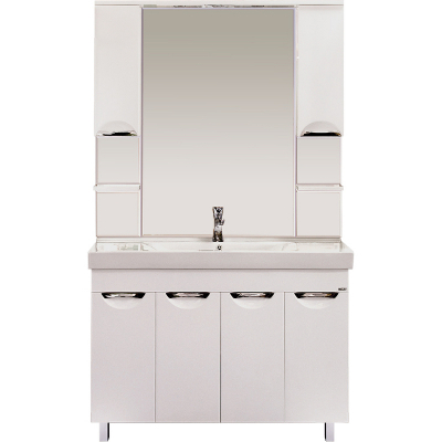 Зеркало со шкафом Misty София 100 П-Соф02100-011Св с подсветкой Белое глянцевое