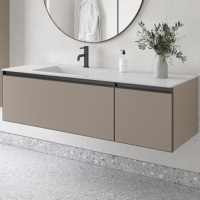 Тумба под раковину Boheme Armadi Art Quatro 2 140 790-M2-140-D-A подвесная Daphne профиль Антрацит