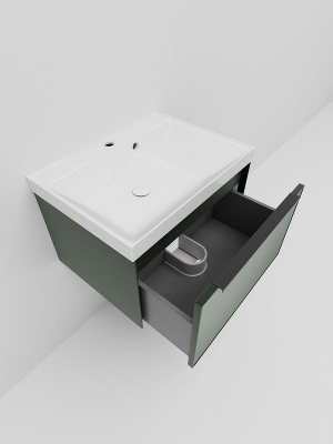 Тумба под раковину La Fenice Simpla 60 FNC-01-SIM-G-60 Серо-зеленая