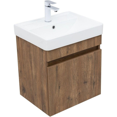 Тумба под раковину Aquanet Оптима 50 344794 подвесная Дуб рустикальный