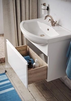 Тумба под раковину Aqwella Rodos 85 ROD01081 подвесная Белая