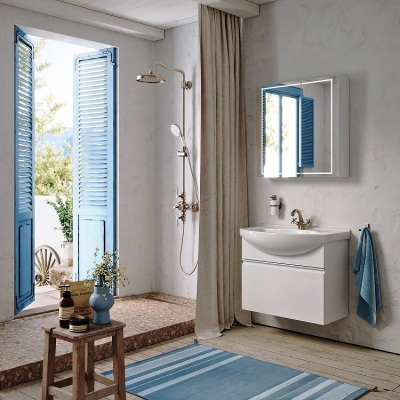 Тумба под раковину Aqwella Rodos 85 ROD01081 подвесная Белая