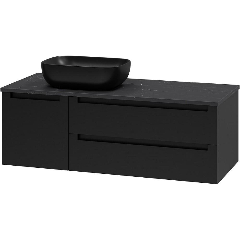 Тумба с раковиной Brevita Cargo 120 УТ000024164 подвесная Черная матовая, купить, цена, заказать, магазин, доставка, скидка, промокод, купить, цена, заказать, магазин, доставка, скидка, промокод