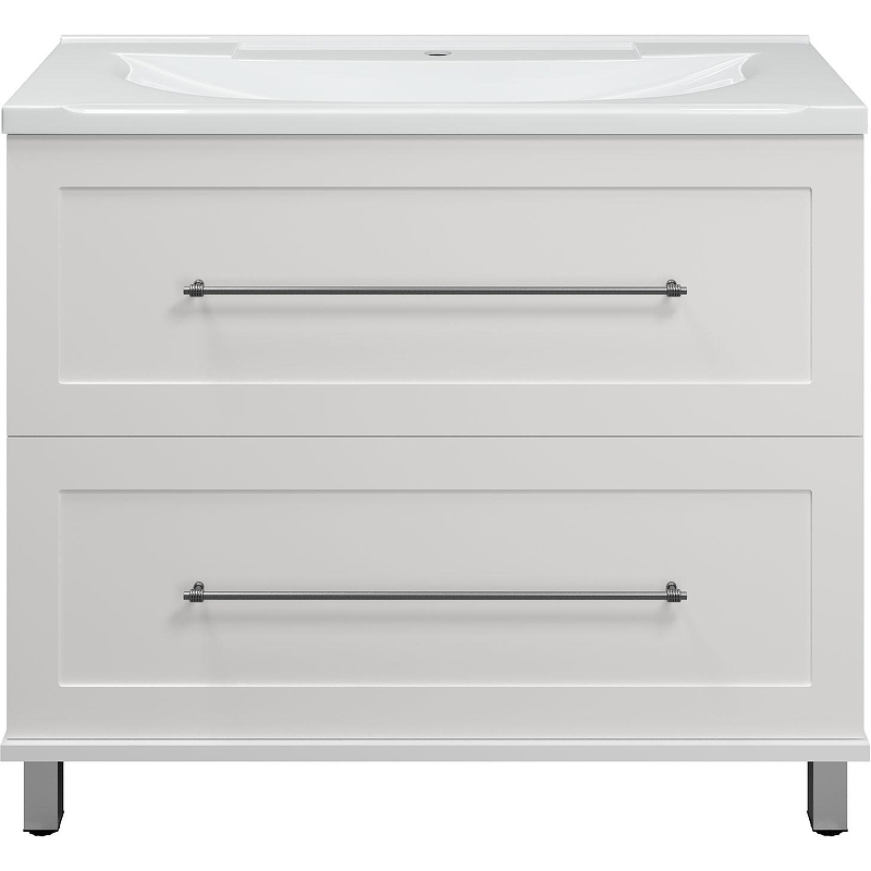 Тумба с раковиной Misty Марта 100 УТ000013290 Белая, купить, цена, заказать, магазин, доставка, скидка, промокод, купить, цена, заказать, магазин, доставка, скидка, промокод