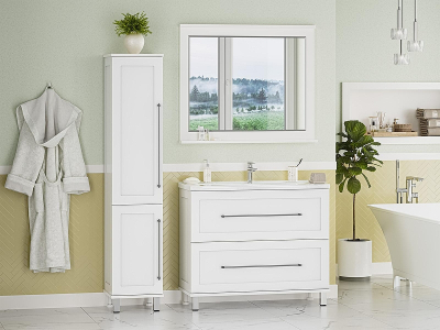 Тумба с раковиной Misty Марта 100 УТ000013290 Белая