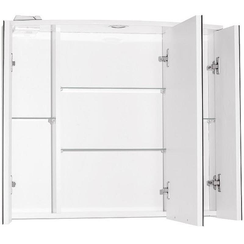 Зеркальный шкаф Style Line Жасмин 2 80 С Люкс ЛС-000010036 с подсветкой Белый глянец, купить, цена, заказать, магазин, доставка, скидка, промокод, купить, цена, заказать, магазин, доставка, скидка, промокод