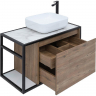 Тумба под раковину Aquanet Nova Lite Loft 75R 261657 подвесная Дуб рустикальный, купить, цена, заказать, магазин, доставка, скидка, промокод, купить, цена, заказать, магазин, доставка, скидка, промокод