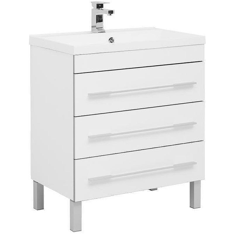 Тумба с раковиной Aquanet Верона 75 212874 Белая, купить, цена, заказать, магазин, доставка, скидка, промокод, купить, цена, заказать, магазин, доставка, скидка, промокод