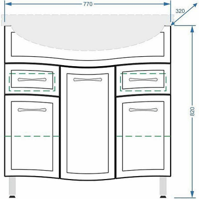 Тумба под раковину Stella Polar Концепт 80 SP-00000128 Белая