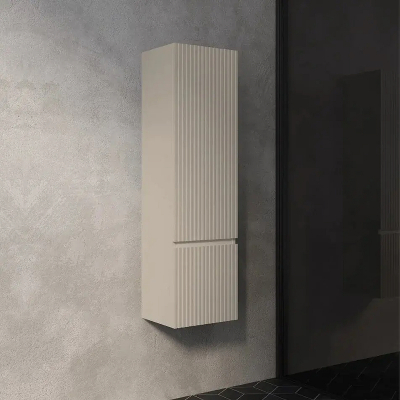 Шкаф пенал AQUAme S1 33 AQM9001BG подвесной цвет Бежевый