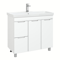 Тумба под раковину Onika Айленд 90 109030 с бельевой корзиной цвет Белый, купить, цена, заказать, магазин, доставка, скидка, промокод, купить, цена, заказать, магазин, доставка, скидка, промокод