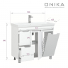 Тумба под раковину Onika Айленд 90 109030 с бельевой корзиной цвет Белый, купить, цена, заказать, магазин, доставка, скидка, промокод, купить, цена, заказать, магазин, доставка, скидка, промокод