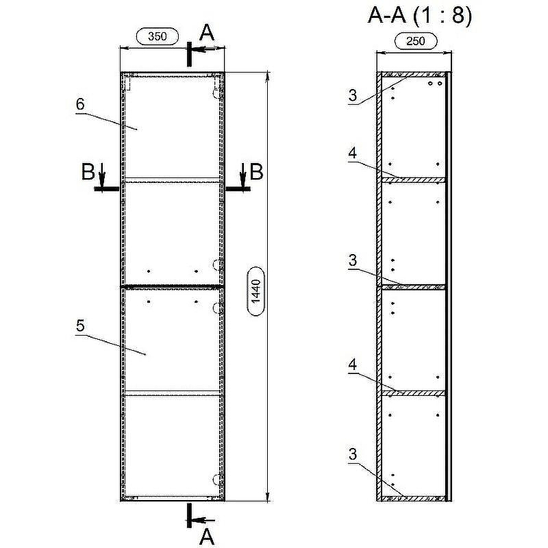 Шкаф пенал Cersanit Melar 35 B-SL-MEL Белый, купить, цена, заказать, магазин, доставка, скидка, промокод, купить, цена, заказать, магазин, доставка, скидка, промокод