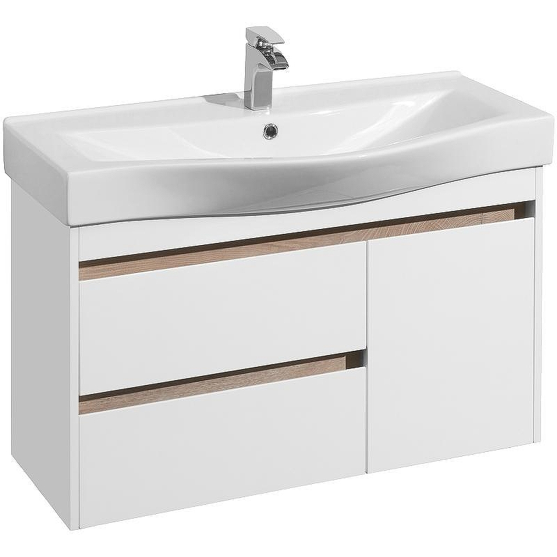 Тумба под раковину Aquaton Нортон 100 1A249001NT010 подвесная Белая глянцевая, купить, цена, заказать, магазин, доставка, скидка, промокод, купить, цена, заказать, магазин, доставка, скидка, промокод