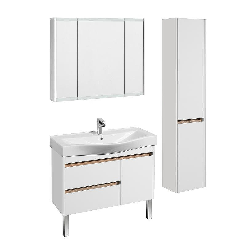 Тумба под раковину Aquaton Нортон 100 1A249001NT010 подвесная Белая глянцевая, купить, цена, заказать, магазин, доставка, скидка, промокод, купить, цена, заказать, магазин, доставка, скидка, промокод