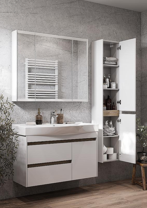 Тумба под раковину Aquaton Нортон 100 1A249001NT010 подвесная Белая глянцевая, купить, цена, заказать, магазин, доставка, скидка, промокод, купить, цена, заказать, магазин, доставка, скидка, промокод