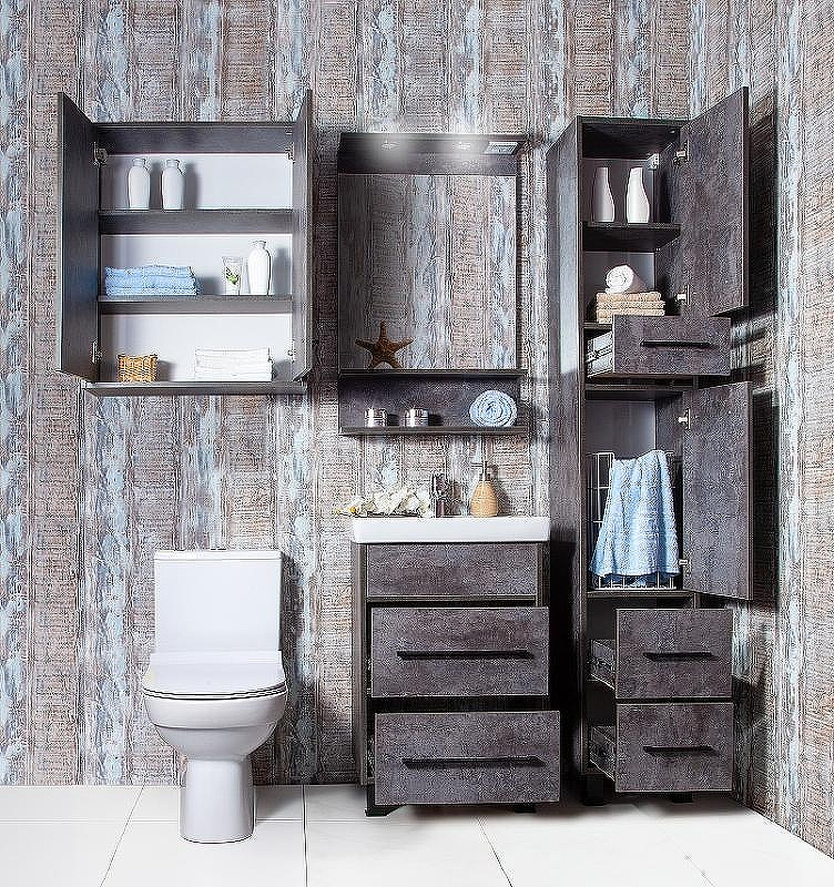 Зеркало Бриклаер Чили 55 4627125415159 с подсветкой Цемент, купить, цена, заказать, магазин, доставка, скидка, промокод, купить, цена, заказать, магазин, доставка, скидка, промокод